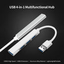 4 في 1 متعدد الوظائف USB3.0 Hub USB3.0 إلى USB3.0 USB2.0 Hub USB3.0 محول محول محور سبائك الألومنيوم للكمبيوتر المحمول رمادي