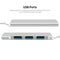 4-in-1 Multifunctional USB3.0 Hub USB3.0 to USB3.0 USB2.0 Hub USB3.0 Adapter Converter Aluminum Alloy Hub for PC Laptop Grey