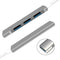 4-in-1 Multifunctional USB3.0 Hub USB3.0 to USB3.0 USB2.0 Hub USB3.0 Adapter Converter Aluminum Alloy Hub for PC Laptop Grey