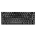 Ajazz AK33 82 Keys USB Wired Mechanical Keyboard Monochromatic Backlight Gaming Keyboard Black with Black Switches