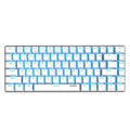 Ajazz AK33 82 Keys USB Wired Mechanical Keyboard Monochromatic Backlight Gaming Keyboard Black with Black Switches