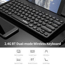 Ajazz 320i Wireless Keyboard 2.4GHz Wireless BT Dual-mode Keyboard Ergonomic Keyboard 79 Keys Keyboard with Bracket Black