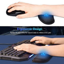 Wrist Rest Mouse Pad Keyboard Wrist Support Set Memory Foam Ergonomic Non-slip Office Gaming Mouse and Keyboard Wrist Support