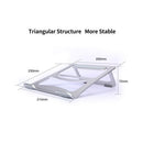 Aluminum Alloy Laptop Stand Desktop Folding Portable Silicone Non-slip Ergonomic Laptop Holder Cooling Bracket Silver