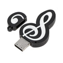 Cute Cartoon Music Notes Symbol USB 2.0 Personality Memory External Storage Stick Flash Drive U Disk