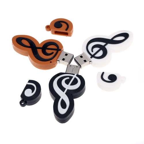 Cute Cartoon Music Notes Symbol USB 2.0 Personality Memory External Storage Stick Flash Drive U Disk