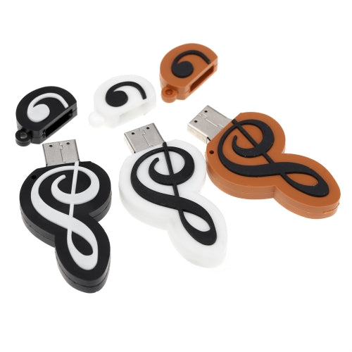 Cute Cartoon Music Notes Symbol USB 2.0 Personality Memory External Storage Stick Flash Drive U Disk