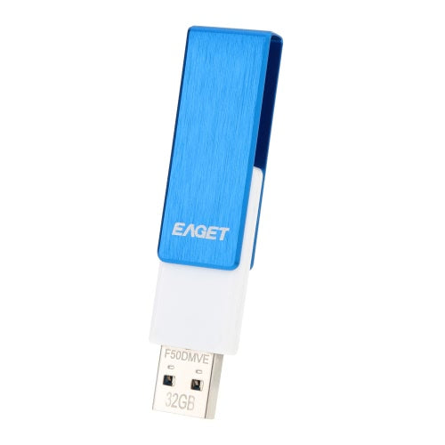 EAGET F50 زوجين عاشق دوران USB 3.0 عالية السرعة 32 جيجابايت قلم فلاش معدني محركات الذاكرة موضة صغيرة مقاوم للماء