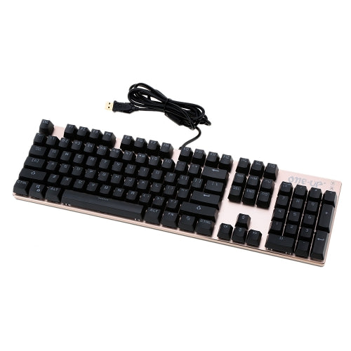 104 Keys USB Wired Gaming Mechanical Keyboard Blue Switch Suspended Button Fully LED Backlit Anti-ghoasting for Laptop Desktop