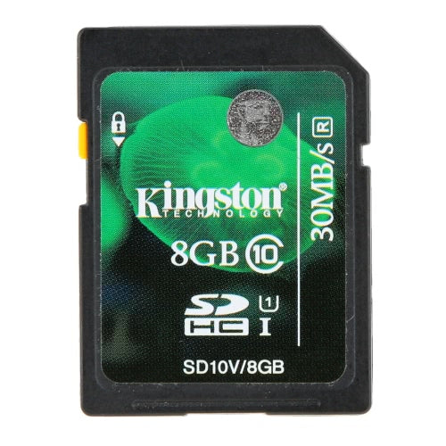 بطاقة ذاكرة SDHC أصلية من Kingston Class 10 سعة 8 جيجابايت بسرعة 45 متر/الثانية لكاميرا الهاتف المحمول والفيديو عالي الدقة