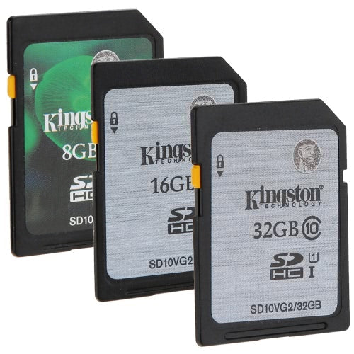 بطاقة ذاكرة SDHC أصلية من Kingston Class 10 سعة 8 جيجابايت بسرعة 45 متر/الثانية لكاميرا الهاتف المحمول والفيديو عالي الدقة