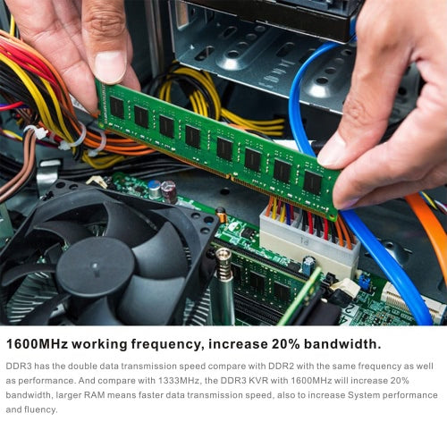 حقيقي الأصلي كينغستون KVR ذاكرة وصول عشوائي مكتبية 1600MHz 8G غير ECC DDR3 PC3-12800 CL11 240 Pin DIMM ذاكرة اللوحة الأم للكمبيوتر الشخصي