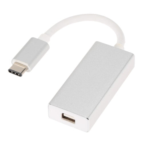 Aluminum USB 3.1 Type-C USB-C to Mini DisplayPort MDP Mini DP 1080p HDTV Hub Adapter Data Cable for New MacBook 12" Google Chromebook Pixel