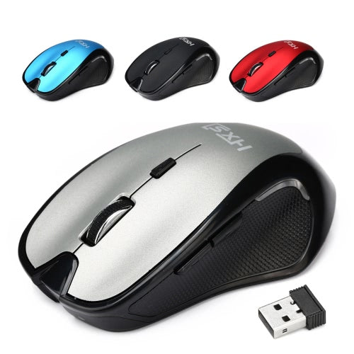 2.4GHz Wireless 2400DPI/CPI 6D Button Optical Mouse/Mice Adjustable USB Receiver for Mac PC Laptop Home Office