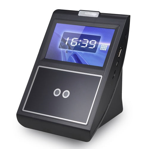 Face & Password Attendance Machine Employee Checking-in Payroll Recorder TCP/IP 4.3 inch HVGA Screen DC 12V Facial Recognition Time Attendance Clock