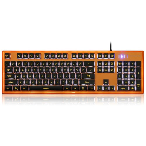 Motospeed K10 Ergonomic Multimedia Illuminated Professional Esport Gaming Keyboard Rainbow Breathing LED Backlit 104 Keys USB Wired