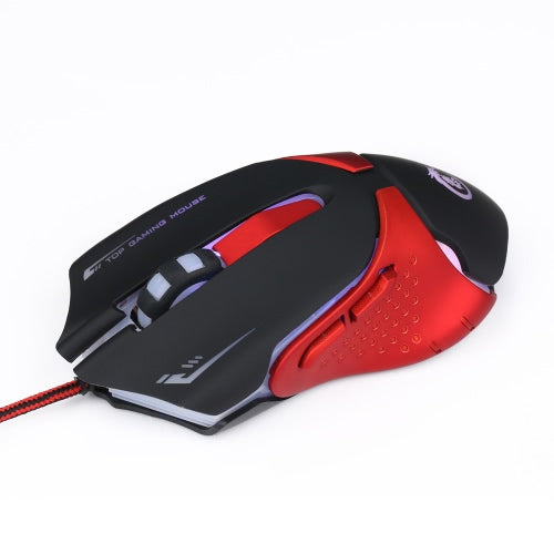 Ergonomic Optical Professional Esport Gaming Mouse Mice Adjustable 3200 DPI Breathing LED Light 6 Buttons USB Wired for Mac Laptop PC Computer