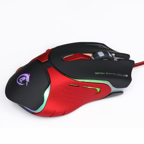 Ergonomic Optical Professional Esport Gaming Mouse Mice Adjustable 3200 DPI Breathing LED Light 6 Buttons USB Wired for Mac Laptop PC Computer