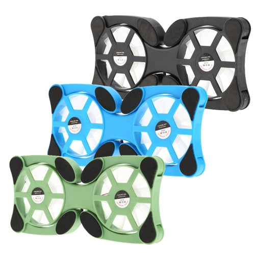 Mini Portable Folding Foldable USB Dual Fan Cooler Cooling Pad for PC Laptop Notebook 7"~15"