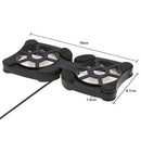 Mini Portable Folding Foldable USB Dual Fan Cooler Cooling Pad for PC Laptop Notebook 7"~15"