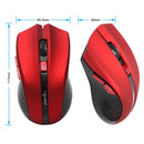 HXSJ Ergonomic Optical Office 2.4G Wireless Gaming Mouse Mice Adjustable 2400 DPI with 6 Buttons for Mac Laptop PC Notebook Computer