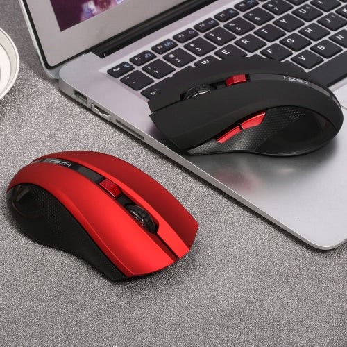 HXSJ Ergonomic Optical Office 2.4G Wireless Gaming Mouse Mice Adjustable 2400 DPI with 6 Buttons for Mac Laptop PC Notebook Computer