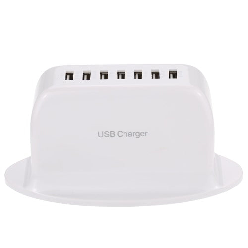 7 Ports USB Desktop Charger Adapter Hub Multi Port USB Wall Charger Dock Station with Intelligent IC Auto Detect Tech