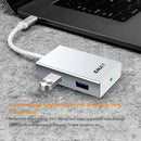 EAGET متعدد الوظائف من النوع C إلى USB 3.0 4-Port Hub ذكر إلى أنثى محول محول USB محطة إرساء الفاصل مع PD لأجهزة الكمبيوتر المحمول MacBook