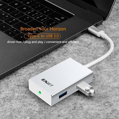 EAGET متعدد الوظائف من النوع C إلى USB 3.0 4-Port Hub ذكر إلى أنثى محول محول USB محطة إرساء الفاصل مع PD لأجهزة الكمبيوتر المحمول MacBook