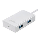 EAGET متعدد الوظائف من النوع C إلى USB 3.0 4-Port Hub ذكر إلى أنثى محول محول USB محطة إرساء الفاصل مع PD لأجهزة الكمبيوتر المحمول MacBook