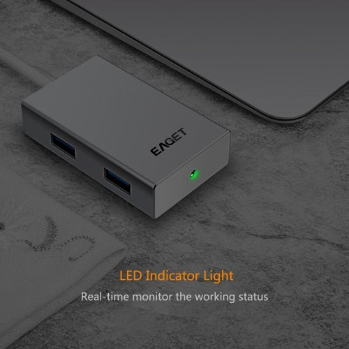 EAGET متعدد الوظائف من النوع C إلى USB 3.0 4-Port Hub ذكر إلى أنثى محول محول USB محطة إرساء الفاصل مع PD لأجهزة الكمبيوتر المحمول MacBook