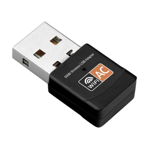 محول USB واي فاي 600 ميجابت في الثانية محول شبكة لاسلكي ثنائي النطاق دونجل 2.4 جيجا هرتز / 5.0 جيجا هرتز إيثرنت 802.11AC لأجهزة الكمبيوتر المحمول سطح المكتب والكمبيوتر اللوحي والهواتف الذكية