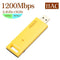 Wireless USB Adapter AC1200 Dual Band USB3.0 Wireless Network WiFi Adapter 2.4GHz / 5.0GHz Ethernet 802.11AC for Laptop Desktop Tablet PC Smart Phone