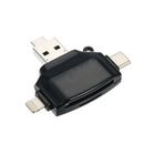 SD Card Reader 4 in 1 SD/TF Card Reader Adapter for iPhone/Android/PC