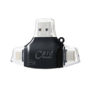 SD Card Reader 4 in 1 SD/TF Card Reader Adapter for iPhone/Android/PC