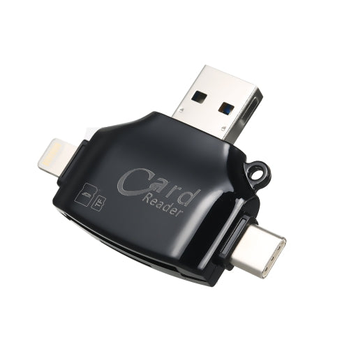 SD Card Reader 4 in 1 SD/TF Card Reader Adapter for iPhone/Android/PC