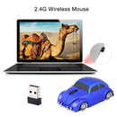 2.4G Wireless Car Mouse USB Computer Mice Car Shape 1000 DPI with LED Light Receiver for PC Laptop Red