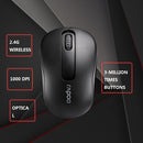 Rapoo 2.4G Wireless Silent Mouse Optical Portable Mice 1000 DPI for Mac PC Laptop Computer