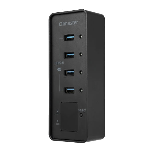 OImaster 4 منافذ USB3.0 Hub عالي السرعة التوصيل والتشغيل مع شاحن لأجهزة Mac PC USB Flash Drives الأجهزة التي تعمل بالطاقة USB قابس الولايات المتحدة