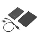 USB2.0 Portable Mobile HDD External Hard Drive Disk Case 2.5" for Desktop and Laptop White