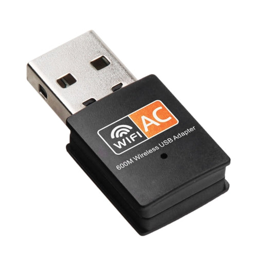 محول USB لاسلكي مزدوج النطاق 600 ميجابت في الثانية 2.4 جيجا هرتز + 5 جيجا هرتز هوائي واي فاي 802.11a/b/g/n/ac محول USB واي فاي لنظام التشغيل Mac Windows باللون الأسود