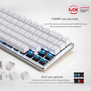 New Ajazz Zinic 68 Keys Mechanical Keyboard All Metal Body Switches Black / Blue / Brown / Red Axis Dual-mode BT Version With White Backlight