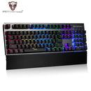 Motospeed CK108 104 مفاتيح زرقاء التبديل RGB الخلفية تصميم بيئة العمل لوحة المفاتيح السلكية الألعاب الميكانيكية