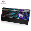 Motospeed CK108 104 مفاتيح زرقاء التبديل RGB الخلفية تصميم بيئة العمل لوحة المفاتيح السلكية الألعاب الميكانيكية