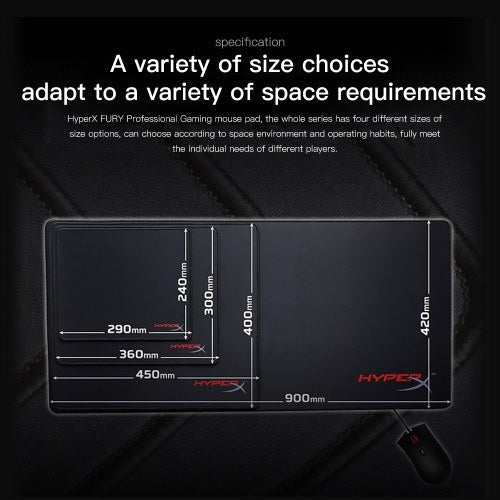 Kingston HyperX FURY Professional Esport Gaming Mouse Pad Mat 300*360mm متوسط ​​HX-MPFP-M