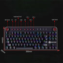 MAGIC-REFINER MK11 Mechanical Gaming Keyboard Wired USB and Wireless BT 3.0 RGB Backlight Switchable 87 keys Gaming Keyboard for Computer Gamer