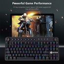 MAGIC-REFINER MK11 Mechanical Gaming Keyboard Wired USB and Wireless BT 3.0 RGB Backlight Switchable 87 keys Gaming Keyboard for Computer Gamer