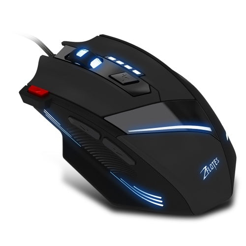 ZELOTES T-60 7200DPI Wired Gaming Mouse USB Computer LED Backlight Mice