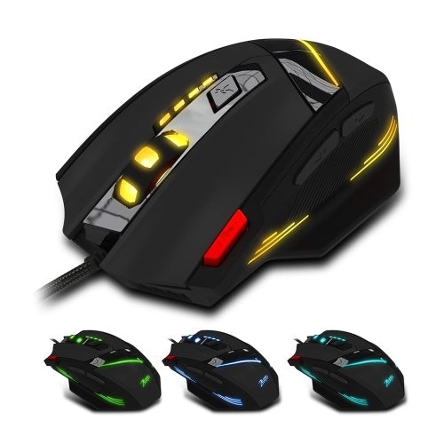 ZELOTES T-60 7200DPI Wired Gaming Mouse USB Computer LED Backlight Mice