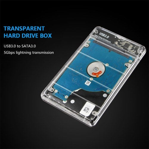 USB 3.0 External Hard Drive Enclosure USB 3.0 Transparent Hard Disk Box USB 3.0 Micro to SATA Hard Disk Box 2TB Hard Drive SSD / HDD